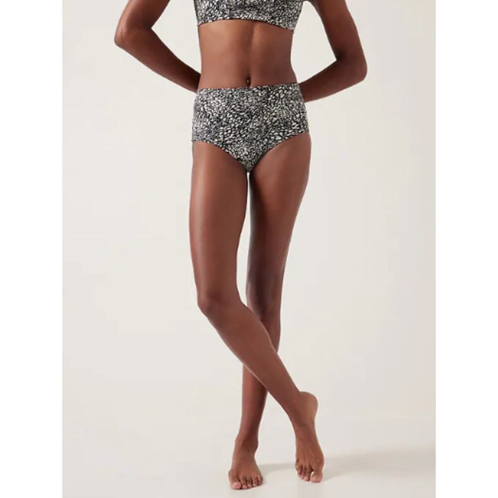 Athleta M animalia sea salt High Waist Bikini bottom swim bathing suit printed